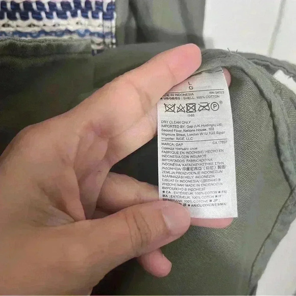 GAP Jacket with Crochet pocket Military style Utility jacket | size large - Picture 12 of 12